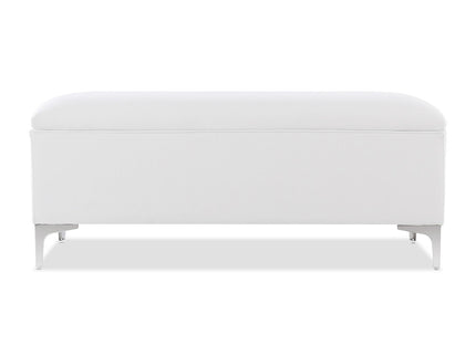 Madelyn - Modern Storage Bench - Bright White Dye