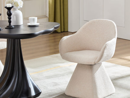 180° Rotating Accent Chair For Living Room - Beige