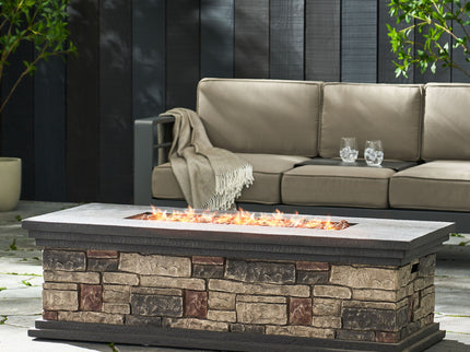Fire Pit With Lightweight Concrete And Steel Frame