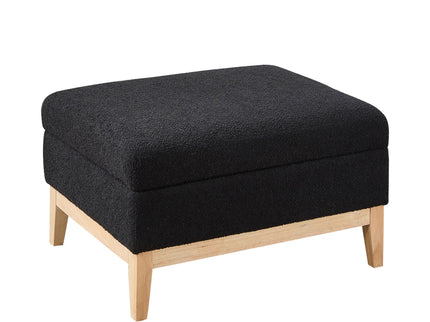 Upholstered Storage Ottoman With Reversible Lid Coffee Table, Foot Stool