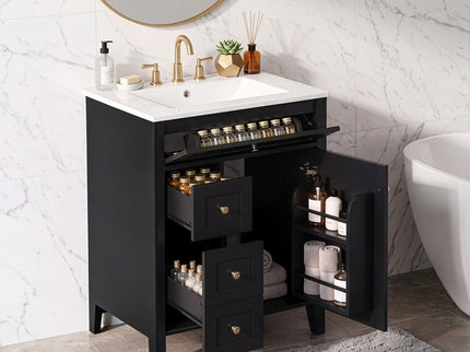 Modern Black Bathroom Vanity With Sink