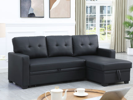 Upholstered Pull Out Sectional Sofa With Chaise
