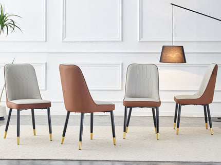 Modern Dining Chair With Metal Leg