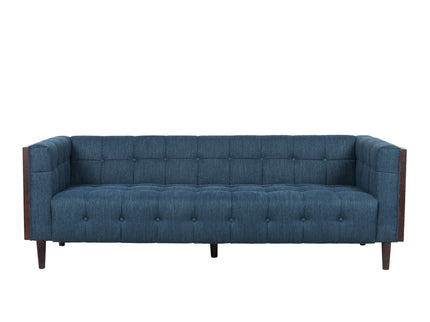 Contemporary Mid-Century Charm 3 Seater Sofa With Button Tufted Waffle Stitching