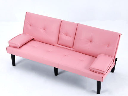 Sofa Bed With Foldable Design And Cup Holder