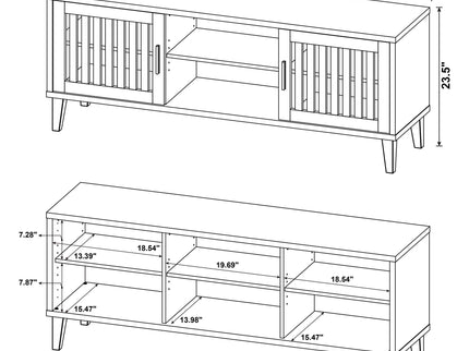 Jenine - 2 Door 60" TV Stand - Brown