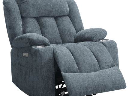 Beca - Upholstered Power Lift Recliner With Cupholders And USB Charging
