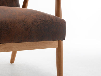 Wide Arm Chair - Brown
