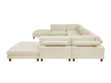 Modern Modular Sectional With Adjustable Back Support