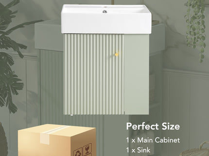 Modern Floating Bathroom Vanity With Ceramic Basin Perfect For Small Bathrooms