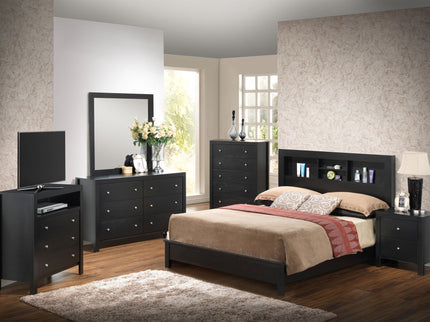 Bed With Transitional Design Stylish