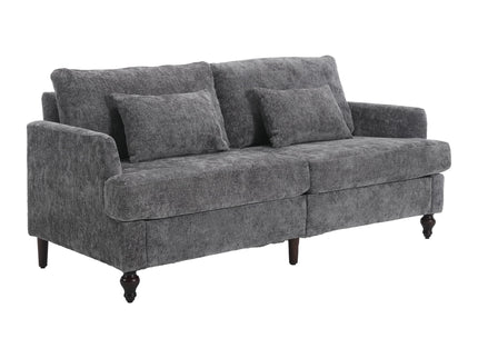 Mid Century Modern Fabric Loveseat Sofa, 2 Seat Upholstered Couch