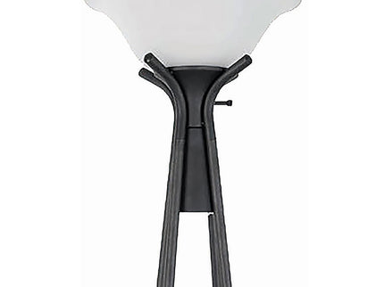 Sentinel - 3 Shelf Frosted Torchiere Floor Lamp With Shelves - Black