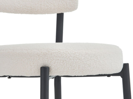 Modern Teddy Fabric Upholstered Bar Stools - Legs
