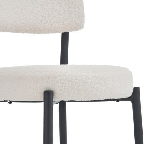 Modern Teddy Fabric Upholstered Bar Stools - Legs