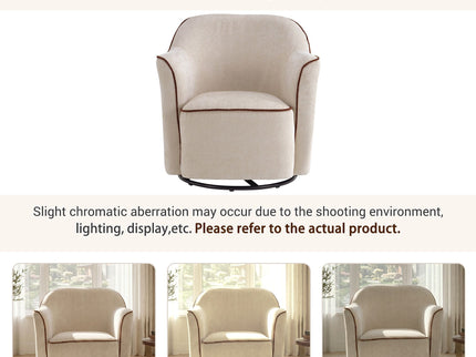 360° Swivel Accent Chair With Flared Arms