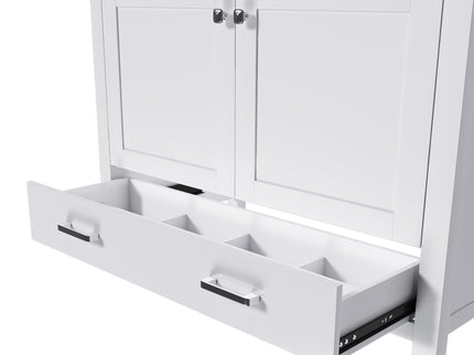 42" Bathroom Vanity Base With Doors And Drawer - White
