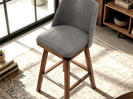 360° Swivel Bar Stool, Counter Height Kitchen Island Chair