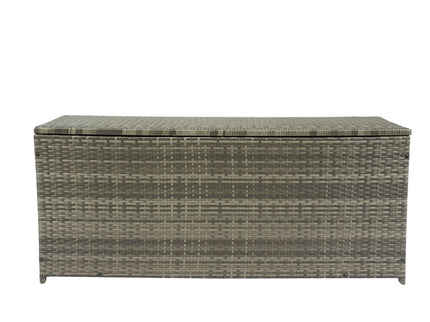 Outdoor Storage Box, Wicker Patio Deck Boxes With Lid, Outdoor Cushion Storage For Kids Toys, Pillows, Towel, Wicker