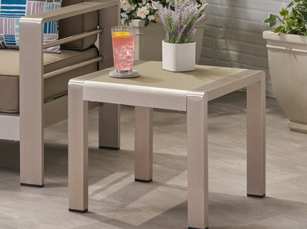 Cape Coral - Contemporary Side Table With Frosted Glass Top