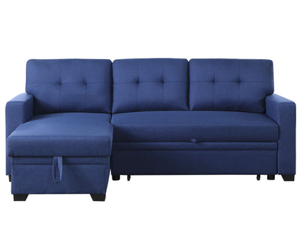 Upholstered Pull Out Sectional Sofa With Chaise