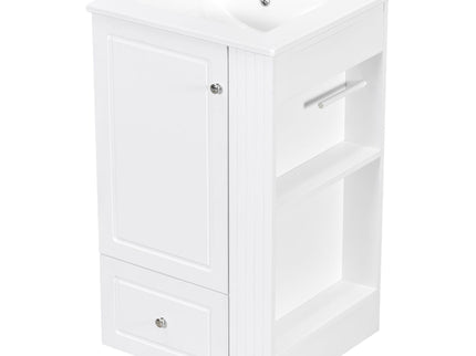 Modern Freestanding Bathroom Vanity With Sink, Soft-Close Drawer, Towel Bar