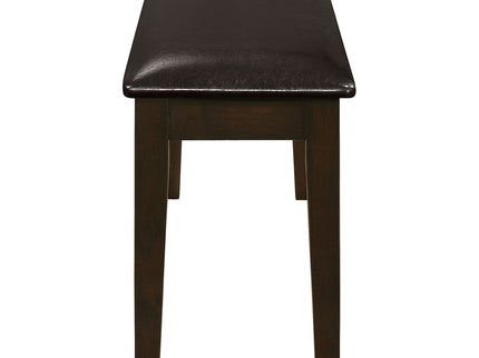 Arvin - 5 Piece Dining Set With Rectangular Table And Bench With Seats - Cappuccino