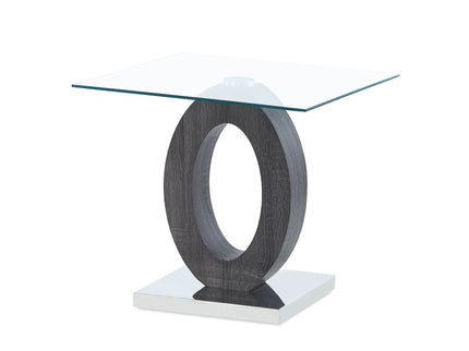Tracker - End Table - Brown White