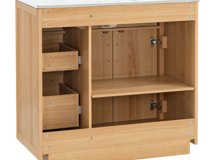 Bathroom Vanity & Sink, Soft Close Doors & Drawers - Wood
