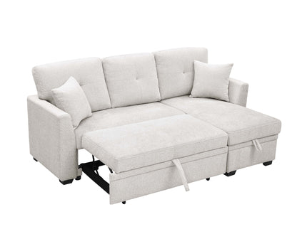 Upholstered Sectional & Pull Out Bed And Chaise Storage