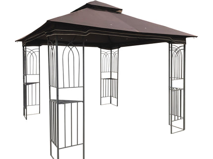 Patio Gazebo Tent With Ventilated Double Roof And Mosquito Net