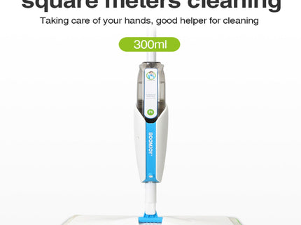 Superfine Fiber Washable Mat Spray Mop With 300Ml Reusable Bottle For Various Floors - Blue