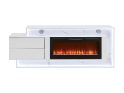 Kerry - Entertainment Unit With Speaker And LED Lighting - White