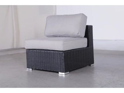 Luxurious Wicker Patio Sectional With Weather Resistant Sunbrella Cushions