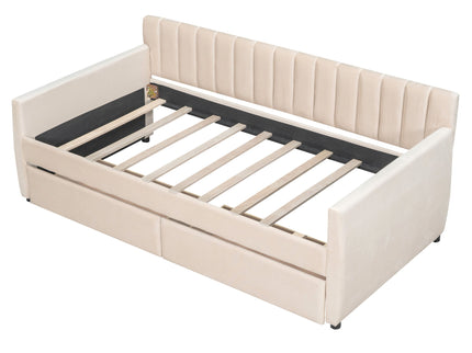 Upholstered Daybed With Slat Support