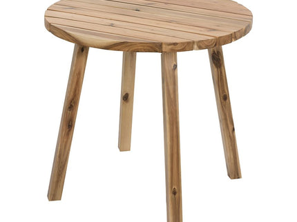 Round Dining Table, Solid Wood - Natural Wood / Brown