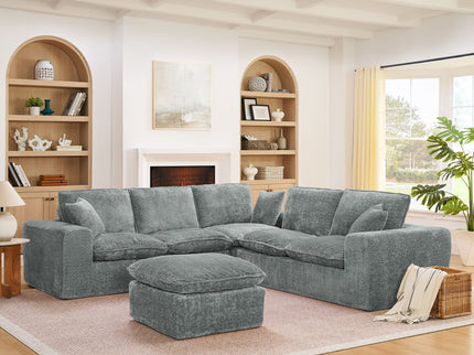 Sectional Sofa With Moveable Ottoman