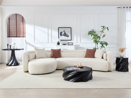 Curved Sectional Sofa, L - Shape Modular Chaise