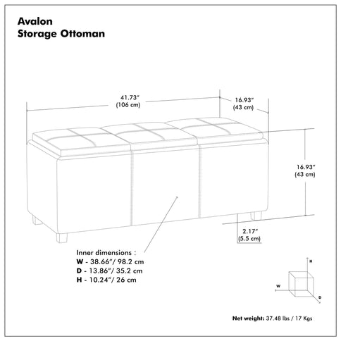 Avalon - Multi Functional Storage Ottoman