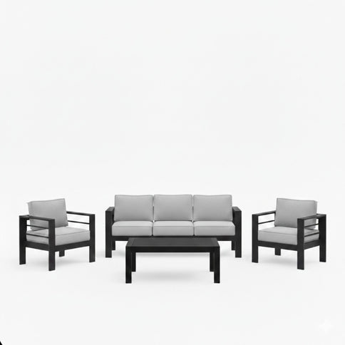 Outdoor Patio Set, All-Weather With Thick Cushions