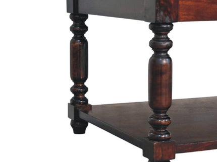 Turned Legs Drawer Table