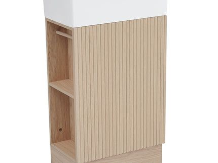 Modern Bathroom Vanity With Sink And 2 Tier Shelf