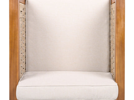 Outdoor Club Chair & Rope Arm And Cushions