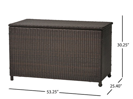 Blake - Wicker Cushion Box - Brown Multi
