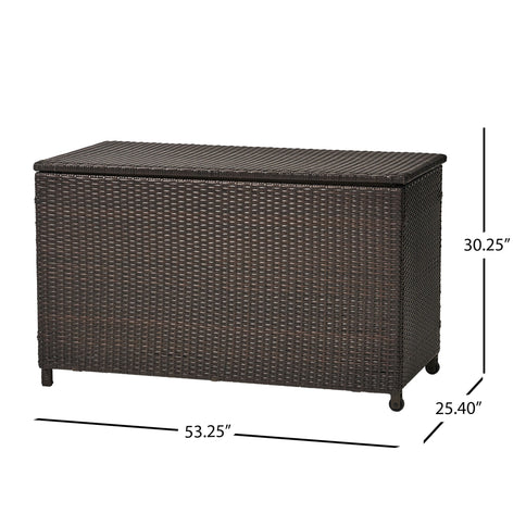 Blake - Wicker Cushion Box - Brown Multi