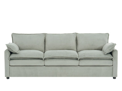 Modern 3 Seater Sofa With Side Storage Pockets For Living Room
