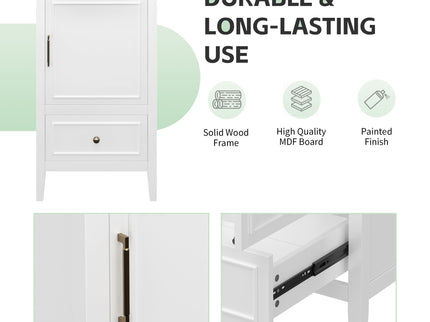 Modern Bathroom Vanity With Sink, Cabinet Storage, Drawer & Adjustable Feet