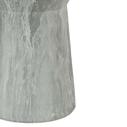 Round Outdoor End Table - Marble