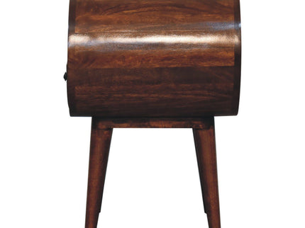 Large Chestnut Circular Bedside