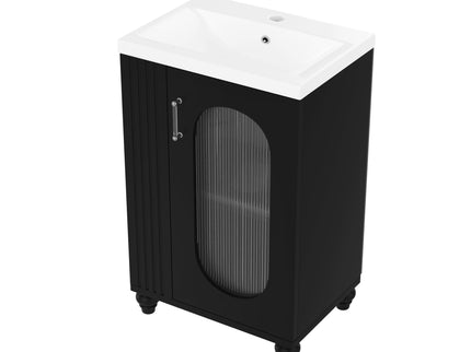Modern Bathroom Vanity With Sink, Adjustable 2 Tier Shelf